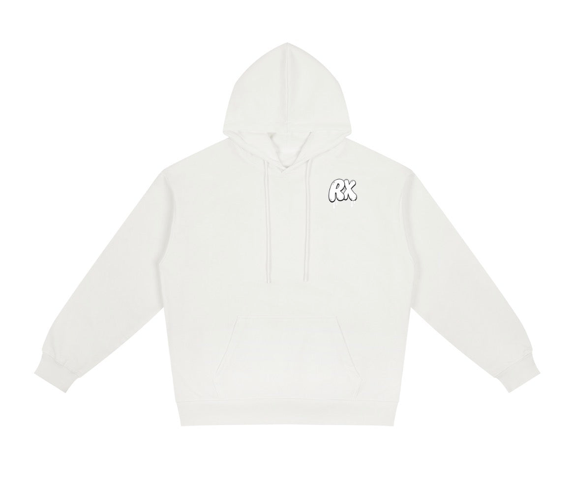 Rx Cross Hoodie-white